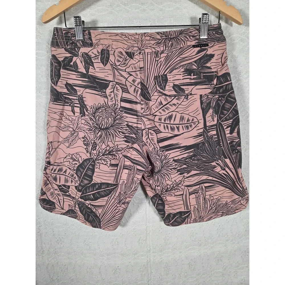 Vissla‎ Mens Pink Tropical Upcycle Coconut Beach Pool Party Board Shorts Size 29